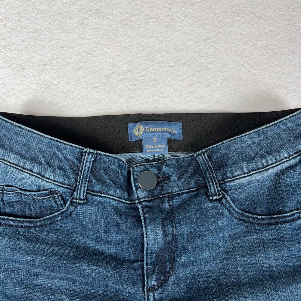 Democracy Absolution Jeans Women’s 6 Blue Mid Rise Boot Cut Stretch Denim EUC - Picture 4 of 10